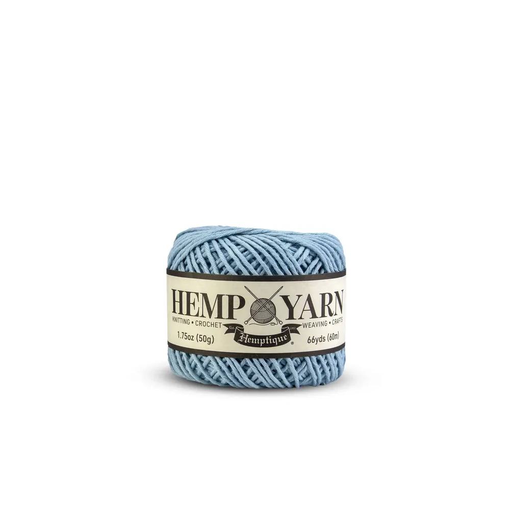 Blue, Twine/Thread/Cord, Art & School, Hemptique, Hemp, Yarn Ball, 65% Cotton/35% Hemp, 66 Yards, Sky Blue, 957000